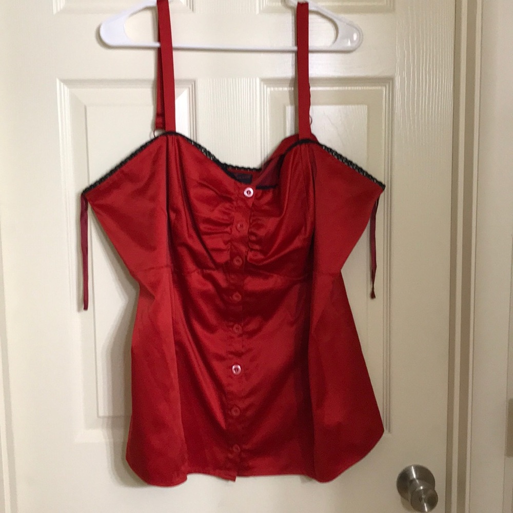 Torrid red spaghetti strapped top